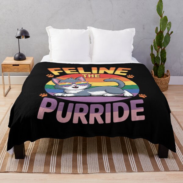 Item preview, Feline The Gay Purride Gay Cat Lover LGBTQ Queer Rainbow designed and sold by MarkLeedsArt.