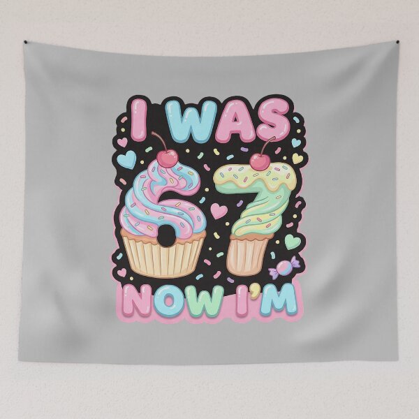 Item preview, Six Seven Meme 7 Year Old Birthday Shirt was 6 Now I'm 7 designed and sold by mjohnson9.