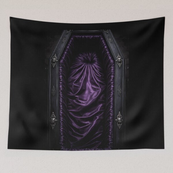 Item preview, Purple Open Gothic Coffin designed and sold by MarkColeImaging.