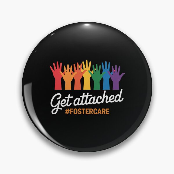 Item preview, Foster Care Get Attached LGBTQ Adoption Pride Rainbow designed and sold by MarkLeedsArt.