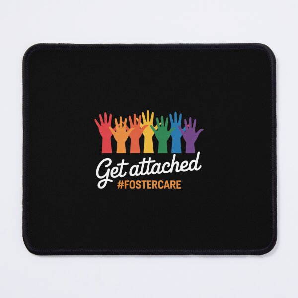 Item preview, Foster Care Get Attached LGBTQ Adoption Pride Rainbow designed and sold by MarkLeedsArt.