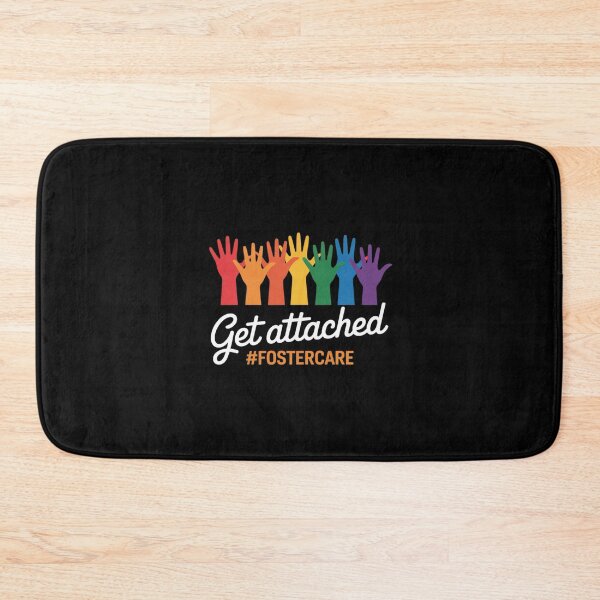 Item preview, Foster Care Get Attached LGBTQ Adoption Pride Rainbow designed and sold by MarkLeedsArt.