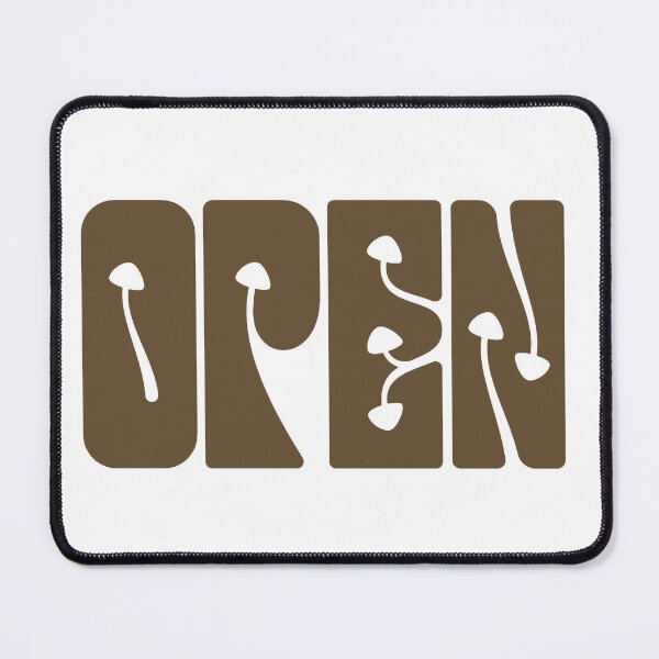 Item preview, Open – Psychedelic Mushroom Typography Design designed and sold by andry01.