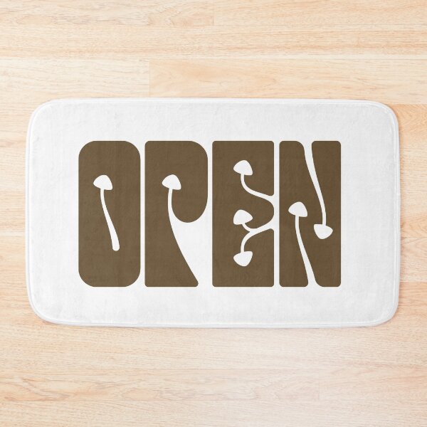 Item preview, Open – Psychedelic Mushroom Typography Design designed and sold by andry01.
