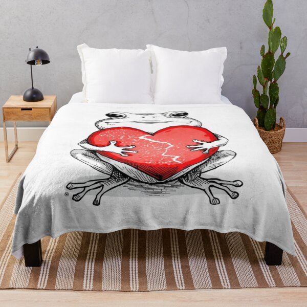 Item preview, Cute frog with heart Valentine’s Day design designed and sold by funnyshop222.