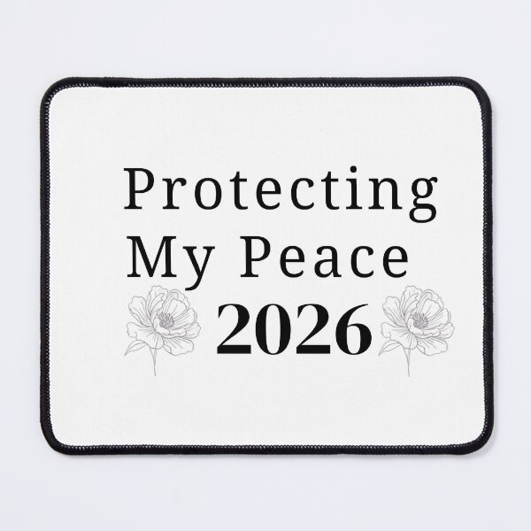 Item preview, Protecting My Peace 2026 - Minimalist Floral Mental Health Quote designed and sold by izabile.