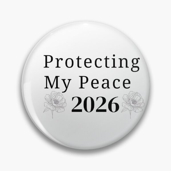 Item preview, Protecting My Peace 2026 - Minimalist Floral Mental Health Quote designed and sold by izabile.