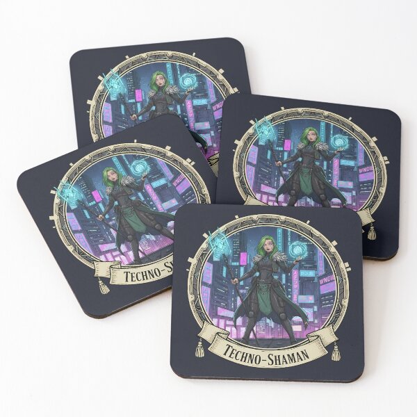 Item preview, Techno-Shaman Cyberpunk Mage Emblem designed and sold by Ekracreatives.