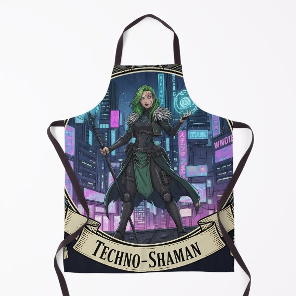 Item preview, Techno-Shaman Cyberpunk Mage Emblem designed and sold by Ekracreatives.