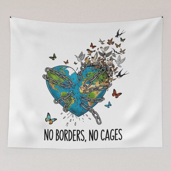 Item preview, No Borders, No Cages designed and sold by Uglyandcute.