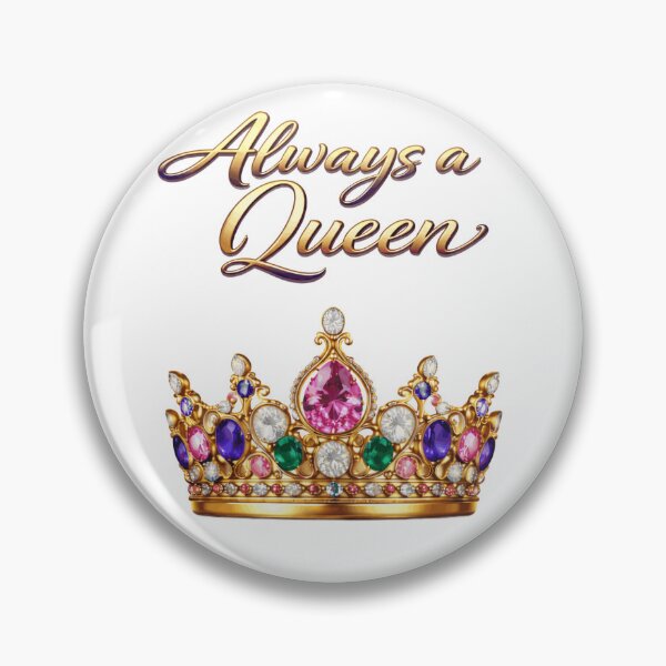 Item preview, Always a Queen – Timeless Royal Crown Statement Design designed and sold by AlexLineArt.