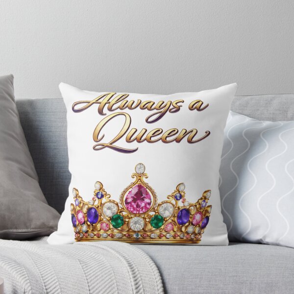 Item preview, Always a Queen – Timeless Royal Crown Statement Design designed and sold by AlexLineArt.