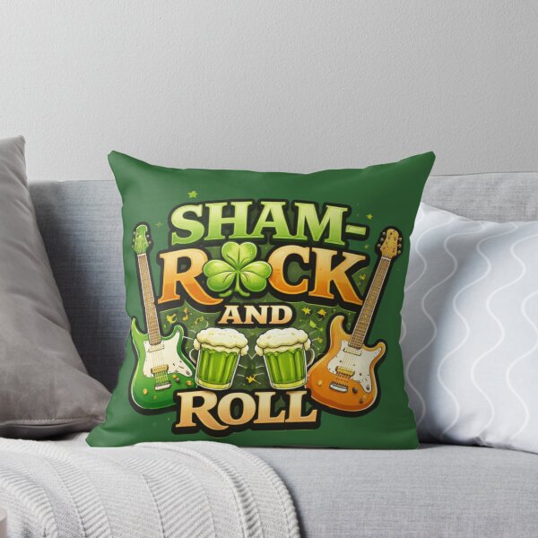 Item preview, Sham-Rock & Roll – Funny St. Patrick's Day Music Pun designed and sold by PunchDrop.