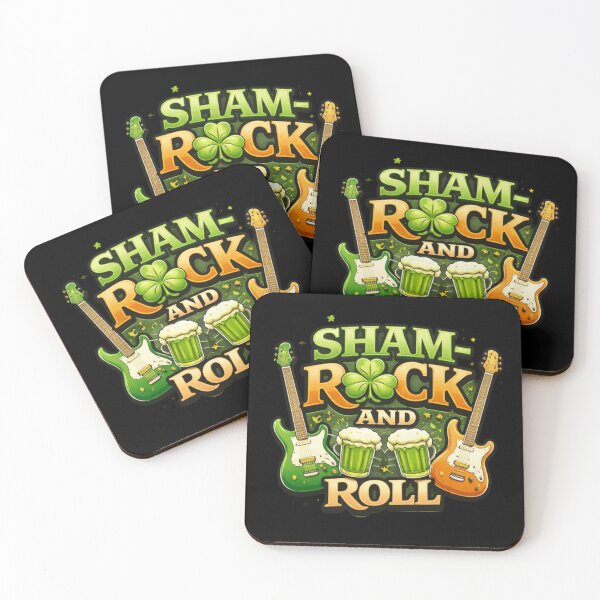 Item preview, Sham-Rock & Roll – Funny St. Patrick's Day Music Pun designed and sold by PunchDrop.