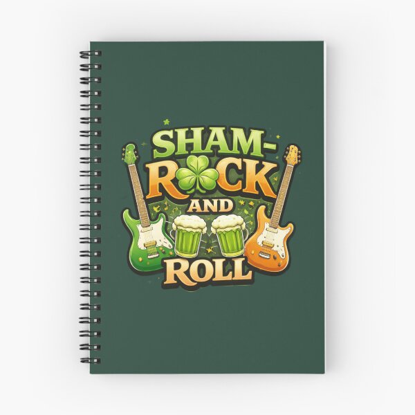 Item preview, Sham-Rock & Roll – Funny St. Patrick's Day Music Pun designed and sold by PunchDrop.