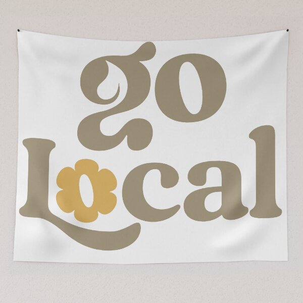 Item preview, Go Local – Retro Floral Typography Design designed and sold by andry01.