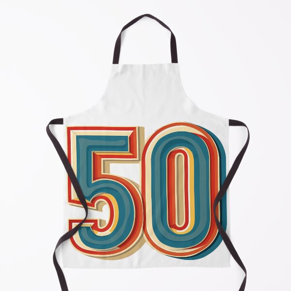 Item preview, Retro 50 Birthday Number - Vintage Groovy Layered Typography 50th Milestone Art Print designed and sold by DesignArtist.ia.