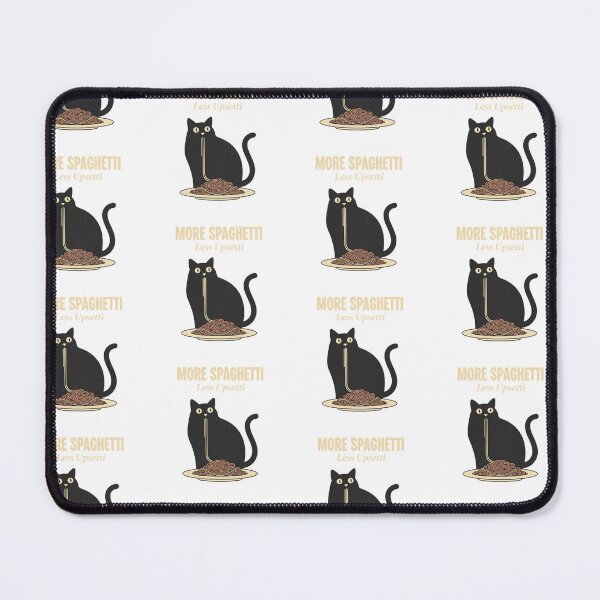 Item preview, More Spaghetti, Less Upsetti, Funny Cat Eating Spaghetti, Meme Design, funnyfits70, Humor, Funny, retro, vintages, funny quotes, animal humor, designed and sold by FunnyFits70.