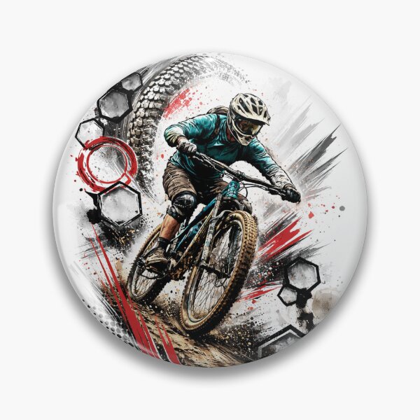 Item preview, Mountain Bike Action Art – Abstract MTB Rider Illustration designed and sold by Fextreme.