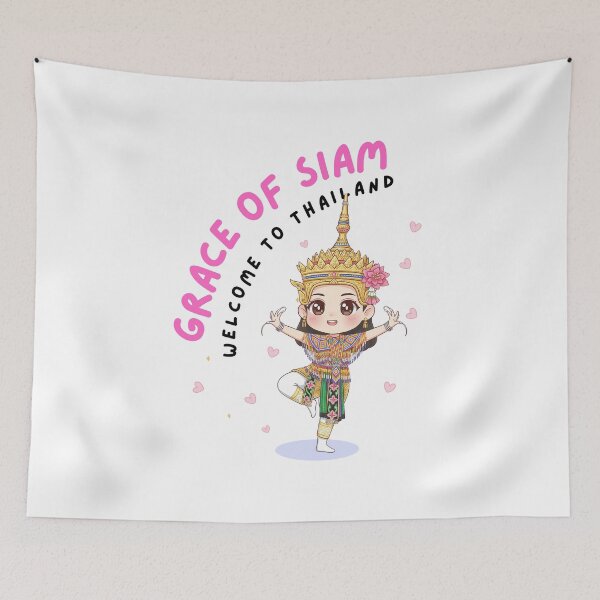 Item preview, Grace of Siam – Cute Thai Traditional Dancer Chibi Illustration designed and sold by Beeform.