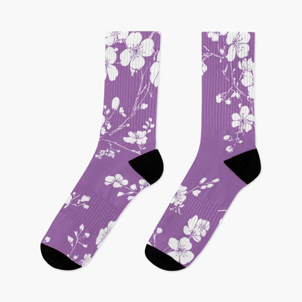 Item preview, Lavender White Cherry Blossom Stencil Pattern designed and sold by GrinGalore.