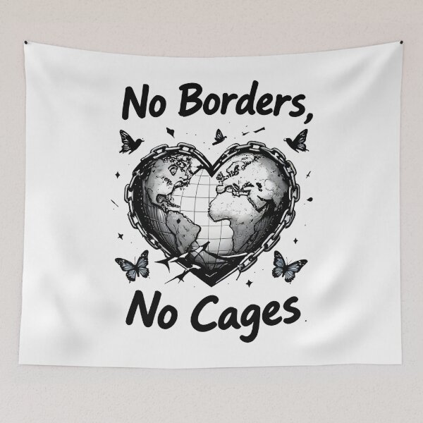 Item preview, No Borders, No Cages designed and sold by Uglyandcute.