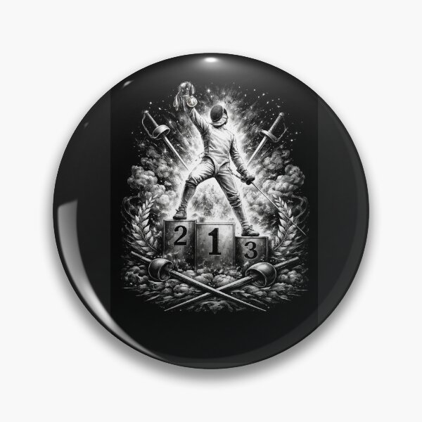 Item preview, Champion Fencer on the Podium designed and sold by ChillCharmStudio.