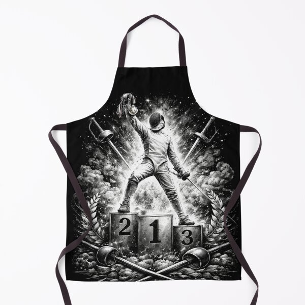 Item preview, Champion Fencer on the Podium designed and sold by ChillCharmStudio.