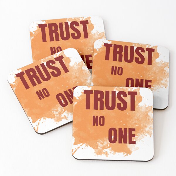 Artikelvorschau, Vertraue niemandem – Orange Splash Design entworfen und verkauft von LittleLoopArt.