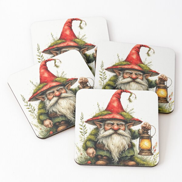 Item preview, Vintage Forest Gnome - Magical Garden Keeper with Lantern designed and sold by Fantasy-Vibe.