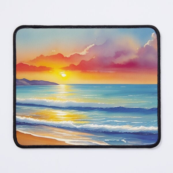 Item preview, Golden Horizon Beach Sunset designed and sold by MoxisWatercolor.