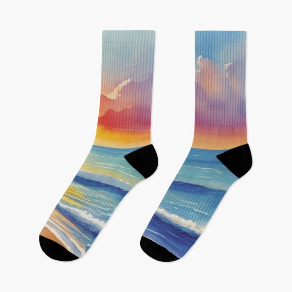 Item preview, Golden Horizon Beach Sunset designed and sold by MoxisWatercolor.