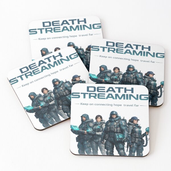 Item preview, Death Streaming – Futuristic Courier Squad Sci-Fi Connection Art designed and sold by Graphic Therapist.