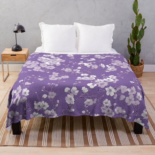 Item preview, Lavender White Cherry Blossom Translucent Pattern designed and sold by GrinGalore.
