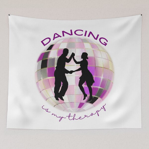 Item preview, Retro Dancing Couple Silhouette with Disco Ball designed and sold by S-and-W-4ever.