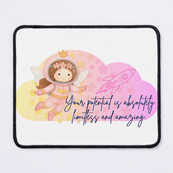 Item preview, a fairy princess on a spacesuit with positive affirmations designed and sold by riba1creates.
