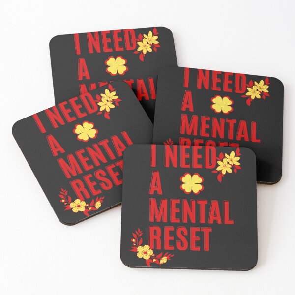 Item preview, I Need a Mental Reset – Floral Self Care Quote Design designed and sold by InnerOutDesigns.