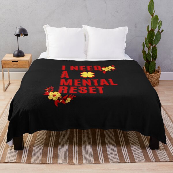 Item preview, I Need a Mental Reset – Floral Self Care Quote Design designed and sold by InnerOutDesigns.