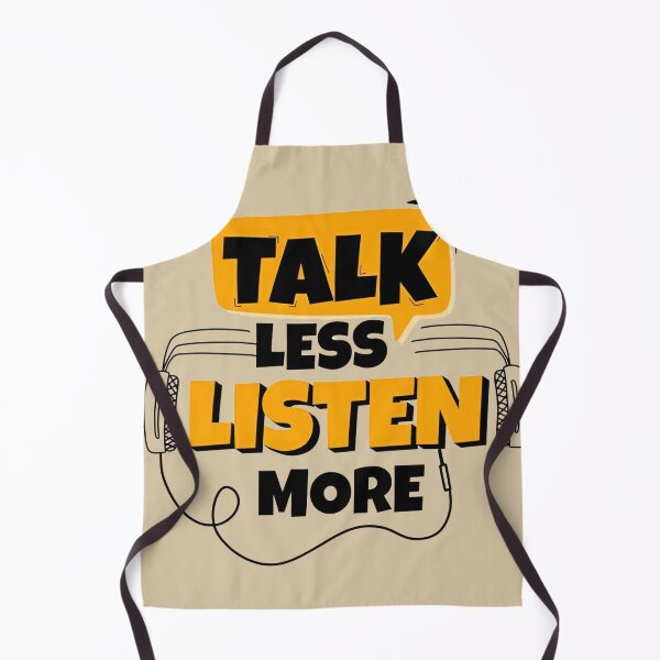 Item preview, Talk Less Listen More Typography Quote with Headphone Illustration designed and sold by Lineesh Kumar.