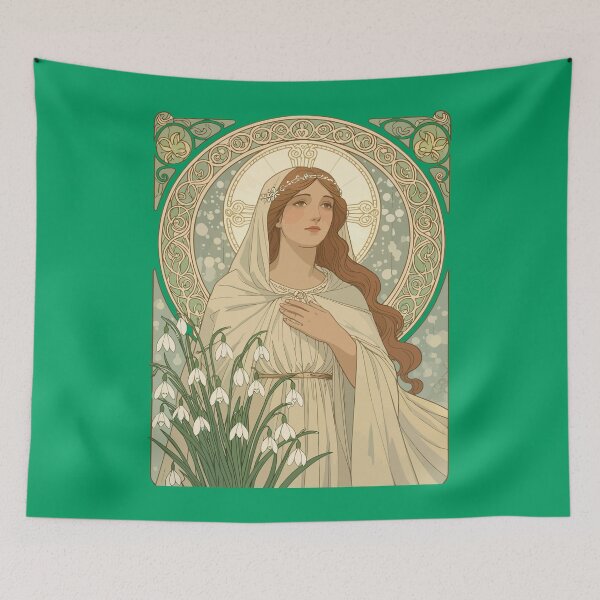 Item preview, St Brigid And Snowdrops A Contemplative Quiet designed and sold by taiche.
