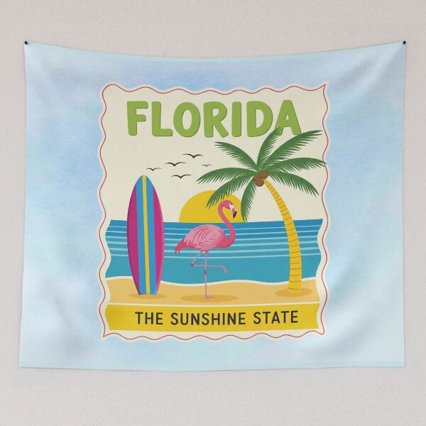 Item preview, Florida the Sunshine State with Flamingo designed and sold by MysticOzzy.