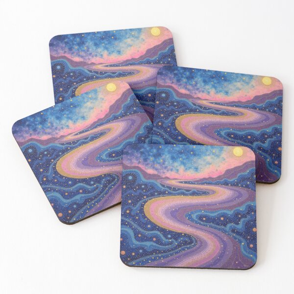 Item preview, Aboriginal Inspired Dot Art - Night Dream Mirage Path designed and sold by GrinGalore.