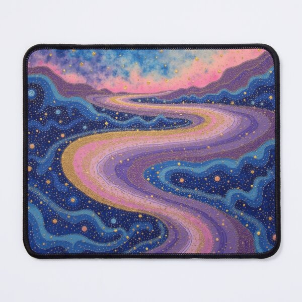 Item preview, Aboriginal Inspired Dot Art - Night Dream Mirage Path designed and sold by GrinGalore.