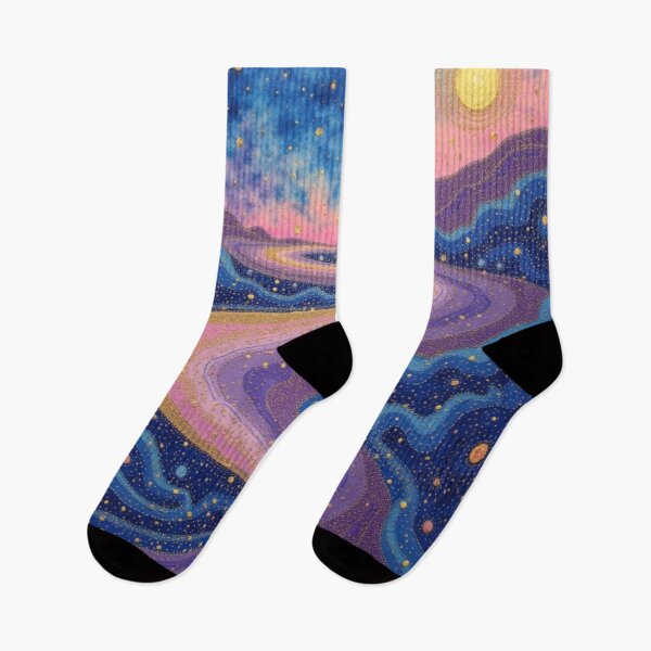 Item preview, Aboriginal Inspired Dot Art - Night Dream Mirage Path designed and sold by GrinGalore.