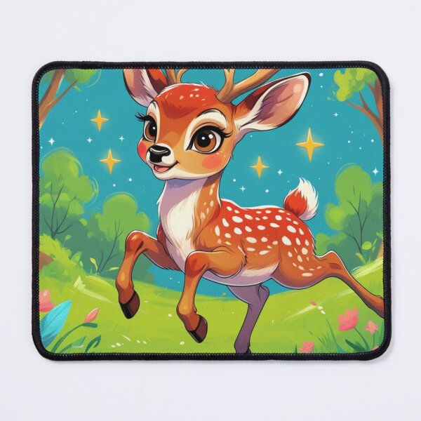 Item preview, Cute Baby Deer Cartoon Illustration | Kawaii Forest Animal Art designed and sold by MiniPrintMagic.