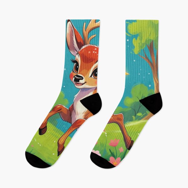 Item preview, Cute Baby Deer Cartoon Illustration | Kawaii Forest Animal Art designed and sold by MiniPrintMagic.