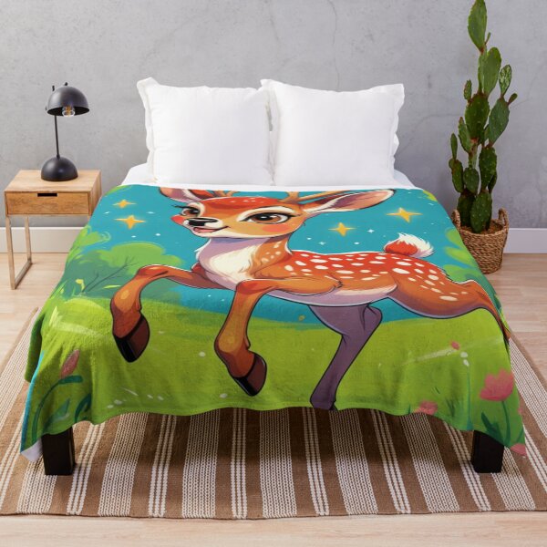 Item preview, Cute Baby Deer Cartoon Illustration | Kawaii Forest Animal Art designed and sold by MiniPrintMagic.