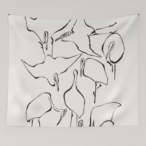 Item preview, Line Art Cranes designed and sold by mineloart.