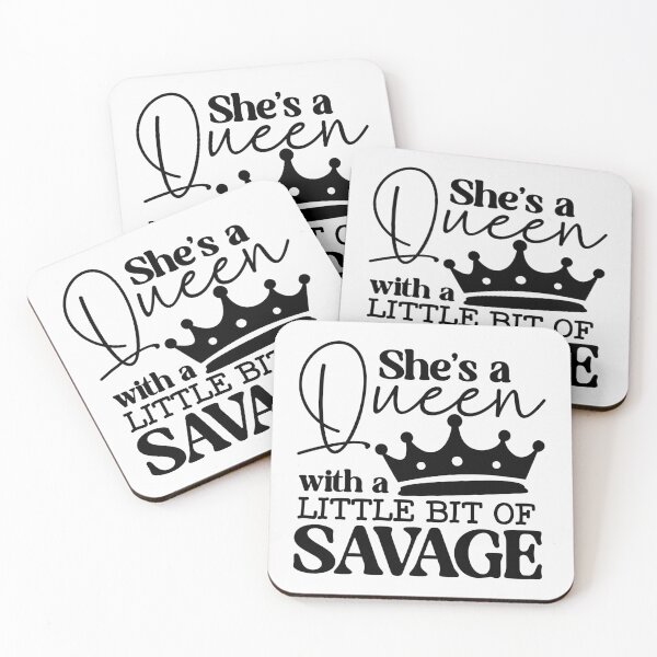 Item preview, She’s a Queen with a Little Bit of Savage Quote | Boss Woman Art designed and sold by Lulunza.