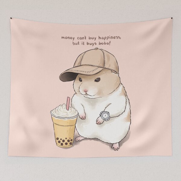 Item preview, Money Can’t Buy Happiness, But It Buys Boba designed and sold by Peach Frog.